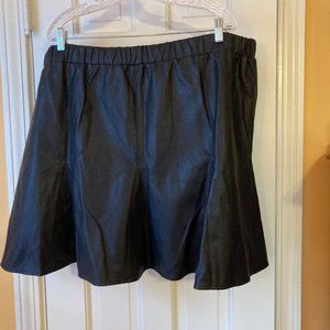 A Beautiful Soul Leatherette Flounce Skirt